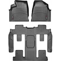 Коврики WeatherTech Black для Chevrolet Traverse (mkI)(1-2-3 row)(2 row bucket seat) 2009-2017