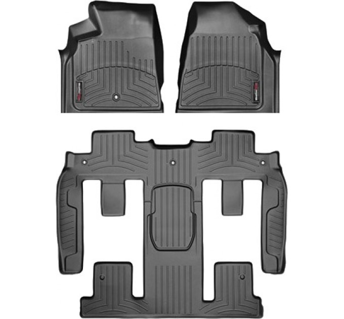 Коврики WeatherTech Black для Chevrolet Traverse (mkI)(1-2-3 row)(2 row bucket seat) 2009-2017, цена: 11 728 грн.