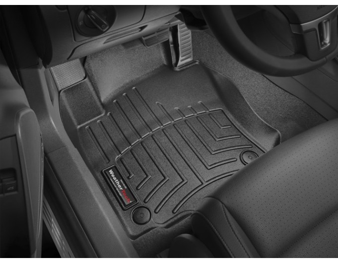 Коврики WeatherTech Black для Volkswagen Golf (mkV-mkVI) / Jetta (mkV) / Eos (mkI) / Scirocco (mkIII); Skoda Octavia (mkII)(4 round fixings)(1 row) 2003-2017, цена: 6 692 грн.