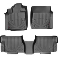 Коврики WeatherTech Black для Toyota Sequoia (mkII)(1-2 row)(no console on 2 row) 2008-2011