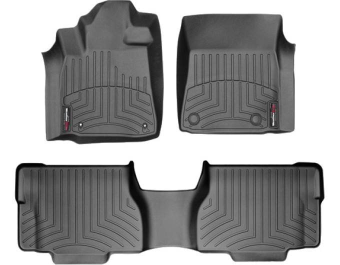Коврики WeatherTech Black для Toyota Sequoia (mkII)(1-2 row)(2 row bucket seats with console) 2008-2011, цена: 11 709 грн.