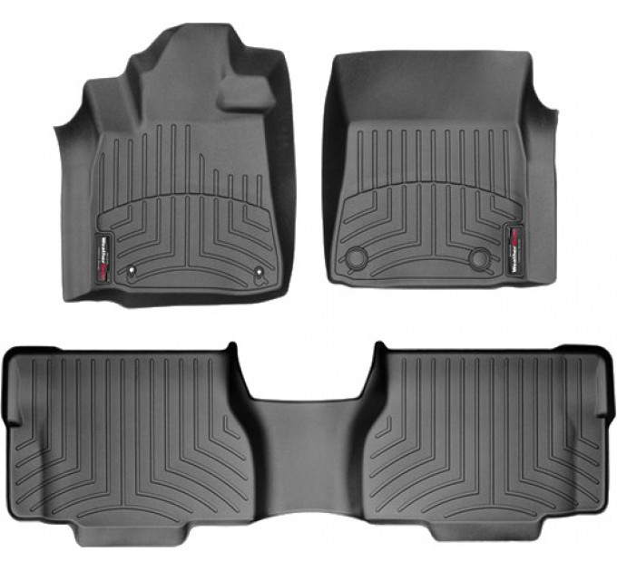 Коврики WeatherTech Black для Toyota Sequoia (mkII)(1-2 row)(2 row bucket seats with console) 2008-2011, цена: 10 849 грн.