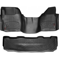 Коврики Weathertech Black для Ford Super Duty (double cab)(mkII)(no 4x4 shifter)(1 row - 1pc.) 2008-2010 automatic