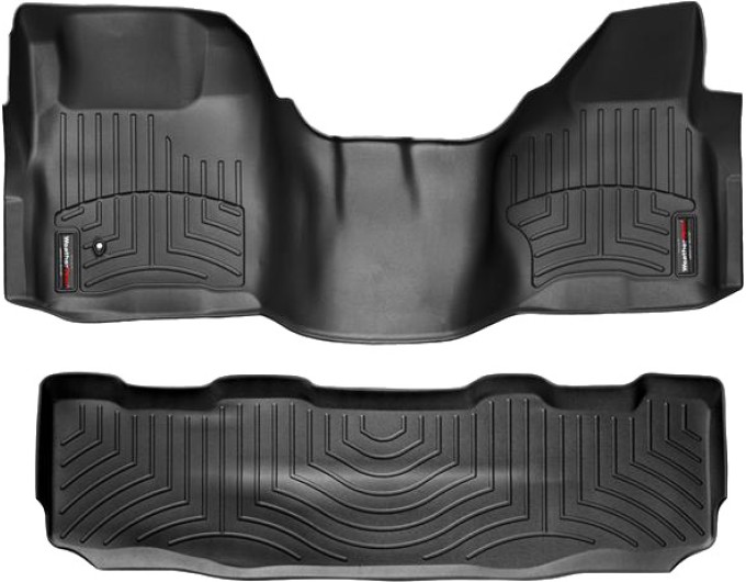 Коврики WeatherTech Black для Ford Super Duty (mkII)(double cab)(no 4x4 shifter)(1 row - 1pc.) 2008-2010 automatic, цена: 13 259 грн.