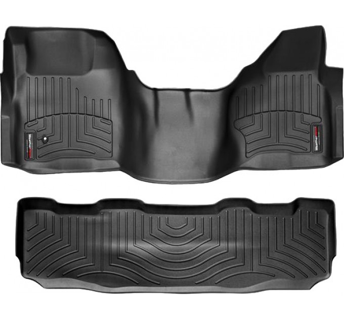 Коврики WeatherTech Black для Ford Super Duty (mkII)(double cab)(no 4x4 shifter)(1 row - 1pc.) 2008-2010 automatic, цена: 12 271 грн.