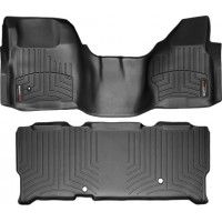 Коврики Weathertech Black для Ford Super Duty (extended cab)(mkII)(no 4x4 shifter)(1 row - 1pc.) 2008-2010 automatic