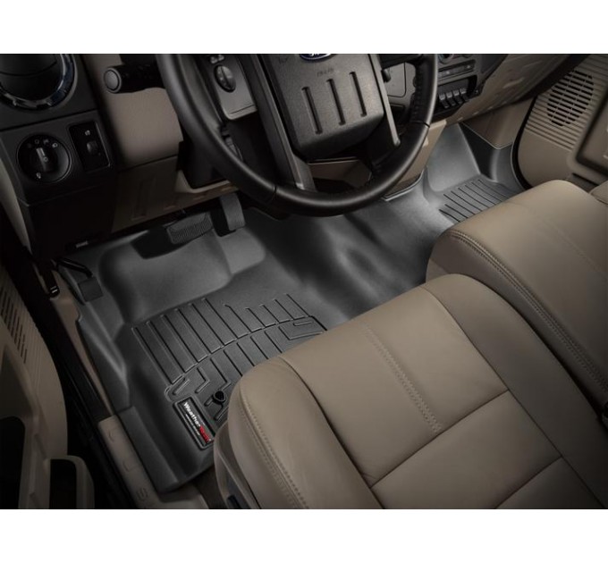 Коврики Weathertech Black для Ford Super Duty (extended cab)(mkII)(no 4x4 shifter)(1 row - 1pc.) 2008-2010 automatic, ціна: 12 479 грн.