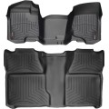 Коврики WeatherTech Black для Chevrolet Silverado (mkII)(double cab)(no 4x4 shifter)(1 row bench)(no storage boxes under 2 row) 2007-2014, цена: 15 243 грн.