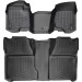 Коврики Weathertech Black для Chevrolet Silverado (double cab)(mkII)(no 4x4 shifter)(1 row bench)(no storage boxes under 2 row) 2007-2014, ціна: 14 117 грн.