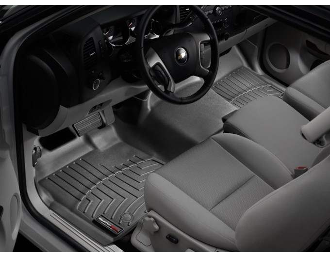 Коврики WeatherTech Black для Chevrolet Tahoe (mkIII) / Silverado (mkII)(extended & double cab)(no 4x4 shifter)(1 row) 2007-2014, цена: 8 481 грн.