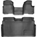 Коврики WeatherTech Black для Ford F-150 (mkXI)(double cab)(no 4x4 shifter)(1 row - 1pc.)(no console)(with air vents to 2 row)(2 fixing posts) 2010-2014, цена: 14 524 грн.