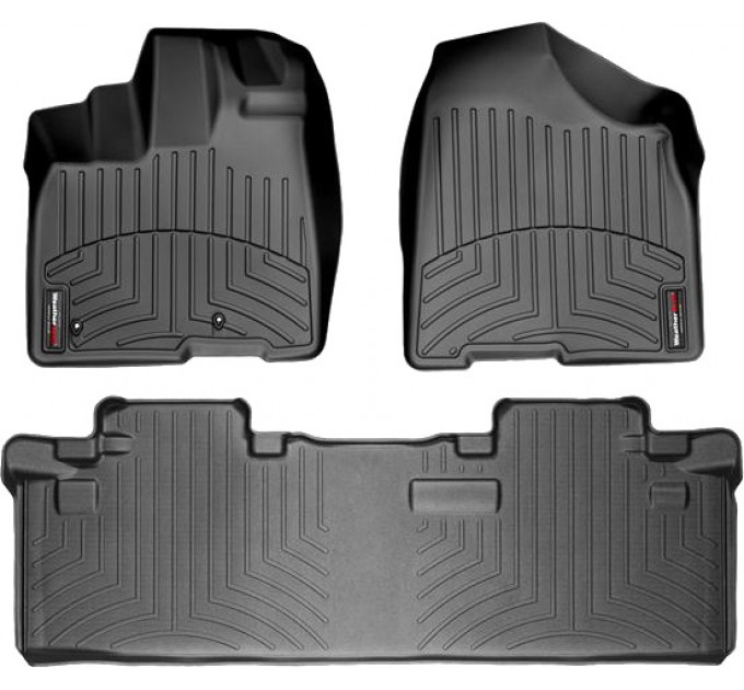 Коврики WeatherTech Black для Toyota Sienna (mkIII)(1-2 row)(8 seats) 2010-2012, цена: 10 641 грн.