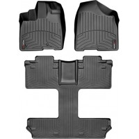 Коврики Weathertech Black для Toyota Sienna (mkIII)(1-2-3 row)(7 seats) 2010-2012