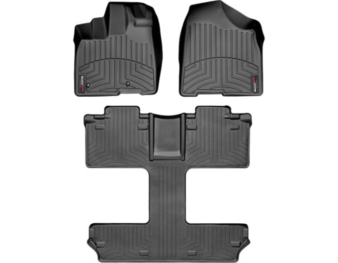 Коврики WeatherTech Black для Toyota Sienna (mkIII)(1-2-3 row)(7 seats) 2010-2012, цена: 13 472 грн.