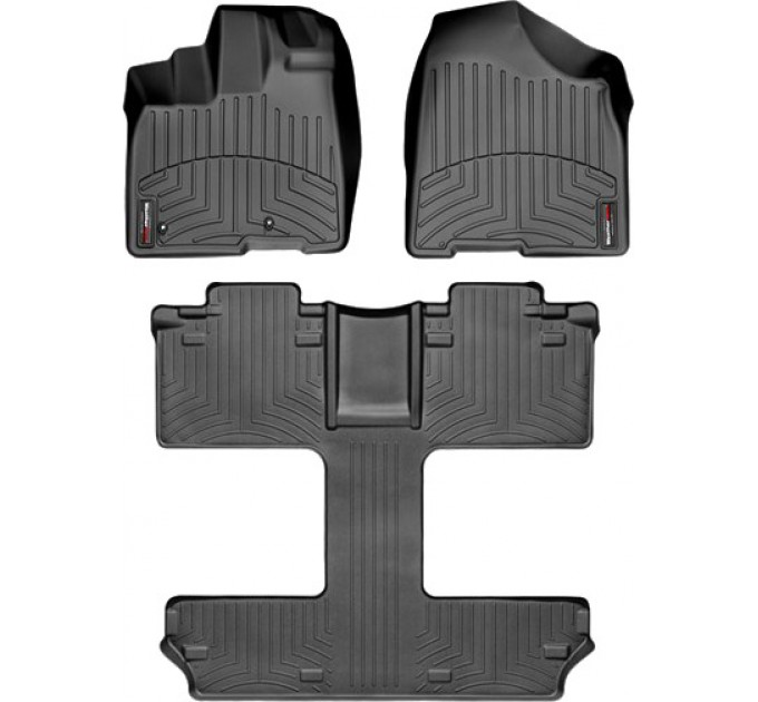 Коврики Weathertech Black для Toyota Sienna (mkIII)(1-2-3 row)(7 seats) 2010-2012, ціна: 12 487 грн.