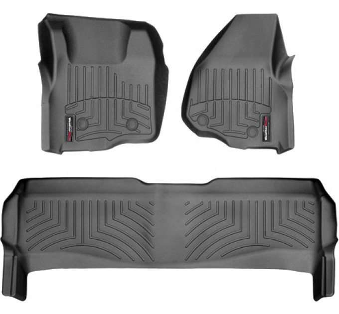 Коврики Weathertech Black для Ford Super Duty (double cab)(mkIII)(no 4x4 shifter)(1 row - 2pcs.)(no dead pedal) 2011-2012 automatic, ціна: 12 487 грн.