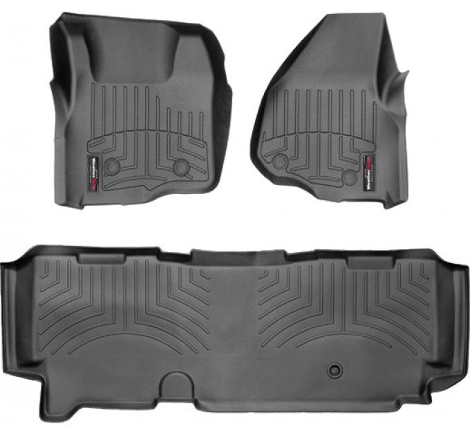 Коврики Weathertech Black для Ford Super Duty (extended cab)(mkIII)(no 4x4 shifter)(1 row - 2pcs.)(no dead pedal) 2011-2012 automatic, ціна: 12 487 грн.