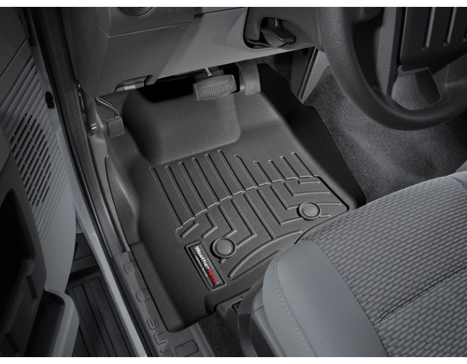 Коврики WeatherTech Black для Ford Super Duty (mkIII)(extended & double cab)(no 4x4 shifter)(no dead pedal)(2 pcs.)(1 row) 2011-2012 automatic, цена: 6 692 грн.