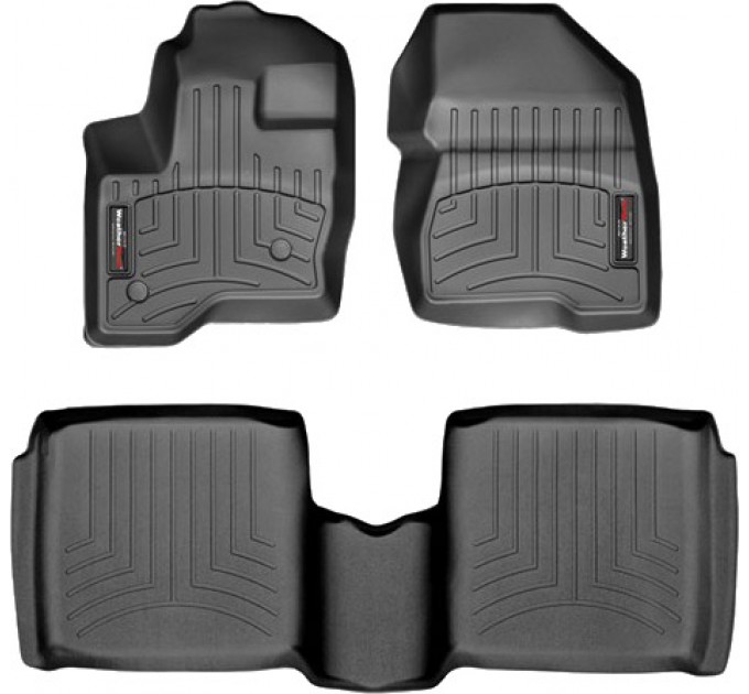 Коврики Weathertech Black для Lincoln MKT (mkI)(1-2 row)(2 fixing posts)(no refrigerated console) 2010→, ціна: 10 641 грн.