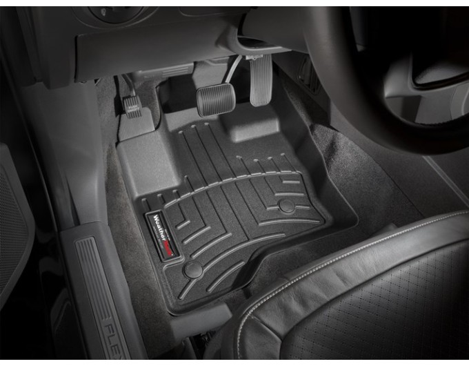 Коврики WeatherTech Black для Lincoln MKT (mkI)(1-2 row)(2 fixing posts)(no refrigerated console) 2010→, цена: 11 488 грн.