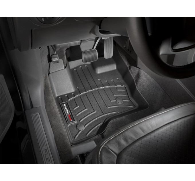 Коврики WeatherTech Black для Lincoln MKT (mkI)(1-2 row)(2 fixing posts)(no refrigerated console) 2010→, цена: 10 641 грн.