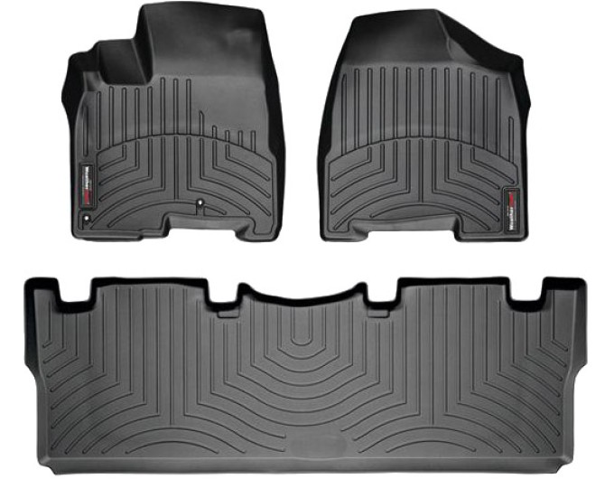 Коврики WeatherTech Black для Toyota Sienna (mkII)(1-2 row)(1 row 2pcs.) 2003-2009, цена: 11 709 грн.