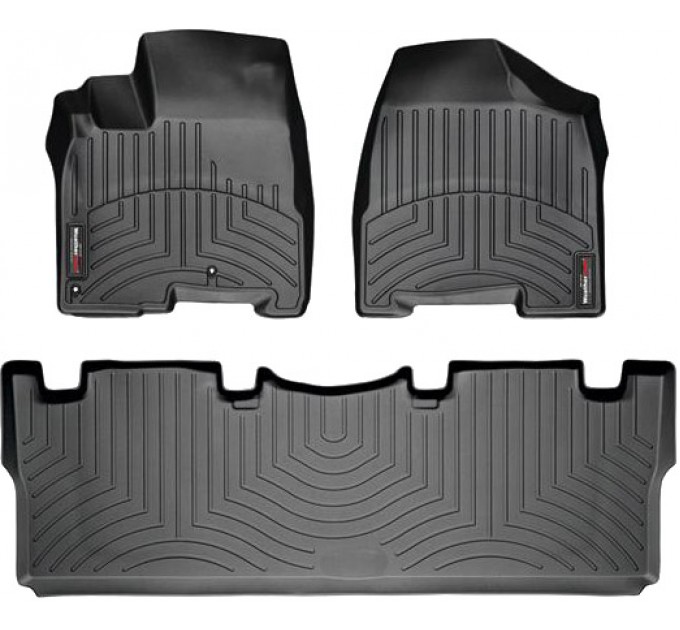 Коврики WeatherTech Black для Toyota Sienna (mkII)(1-2 row)(1 row 2pcs.) 2003-2009, цена: 10 849 грн.