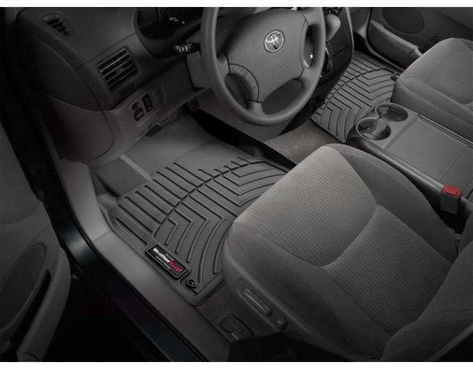 Коврики WeatherTech Black для Toyota Sienna (mkII)(1-2 row)(1 row 2pcs.) 2003-2009, цена: 11 709 грн.