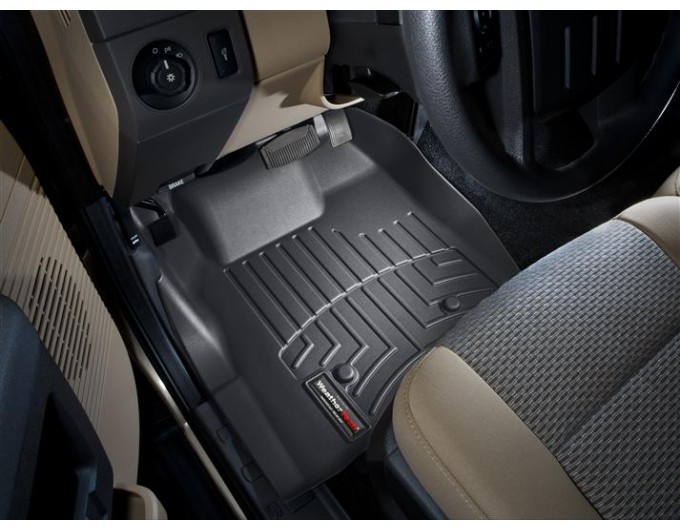 Коврики WeatherTech Black для Ford Super Duty (mkIII)(single cab)(no 4x4 shifter)(no dead pedal)(2 pcs.)(1 row) 2011-2012 automatic, цена: 6 692 грн.