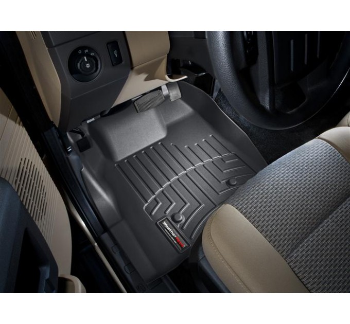 Коврики WeatherTech Black для Ford Super Duty (mkIII)(single cab)(no 4x4 shifter)(no dead pedal)(2 pcs.)(1 row) 2011-2012 automatic, цена: 6 144 грн.