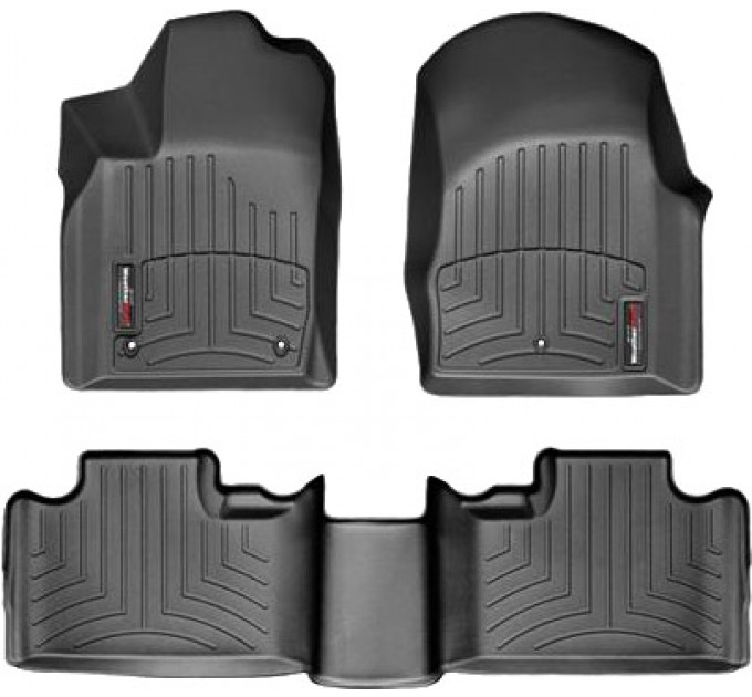 Коврики WeatherTech Black для Jeep Grand Cherokee (WK2)(1-2 row)(2 row bench) 2011-2012 (USA); Dodge Durango (mkIII)(1-2 row)(2 row bench) 2011-2012, цена: 10 849 грн.