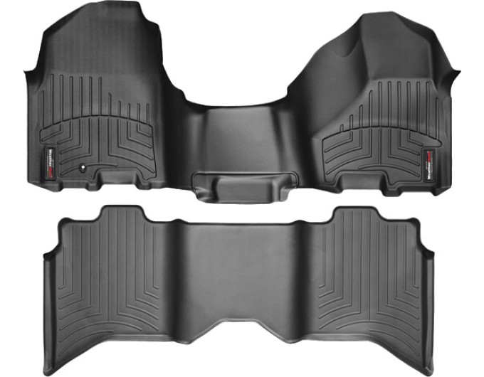 Коврики Weathertech Black для Dodge Ram (crew cab)(mkIV)(1 fixing hook)(no 4x4 shifter)(with Armrest Console)(no PTO Kit) 2009-2012, ціна: 15 686 грн.
