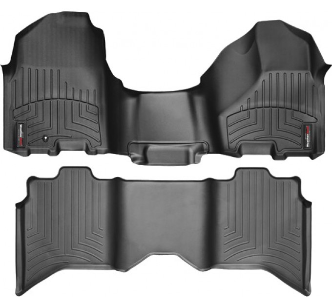 Коврики Weathertech Black для Dodge Ram (crew cab)(mkIV)(1 fixing hook)(no 4x4 shifter)(with Armrest Console)(no PTO Kit) 2009-2012, ціна: 13 645 грн.