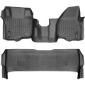 Коврики WeatherTech Black для Ford Super Duty (mkIII)(double cab)(no 4x4 shifter)(1 row - 1pc.)(no dead pedal) 2011-2012 automatic, цена: 15 243 грн.