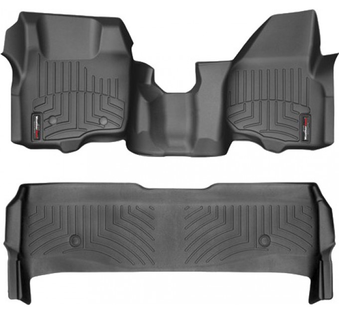 Коврики Weathertech Black для Ford Super Duty (double cab)(mkIII)(no 4x4 shifter)(1 row - 1pc.)(no dead pedal) 2011-2012 automatic, ціна: 14 117 грн.