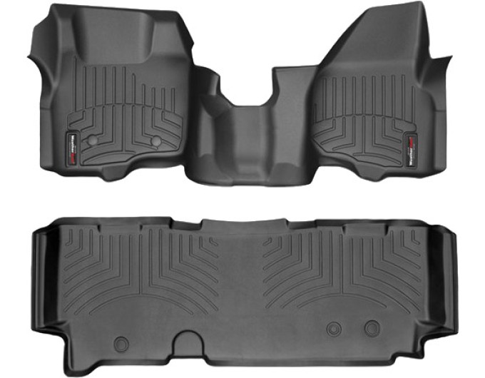 Коврики WeatherTech Black для Ford Super Duty (mkIII)(extended cab)(no 4x4 shifter)(1 row - 1pc.)(no dead pedal) 2011-2012 automatic, цена: 15 243 грн.