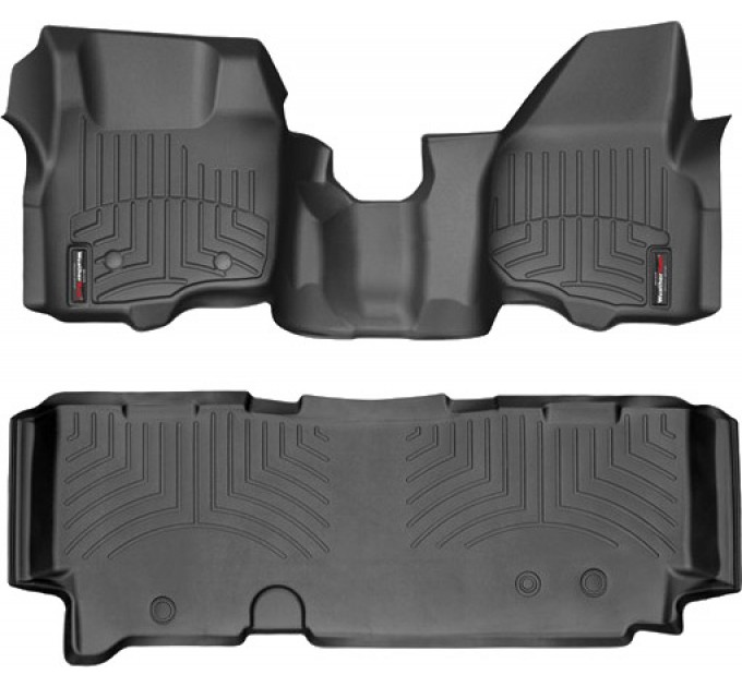 Коврики WeatherTech Black для Ford Super Duty (mkIII)(extended cab)(no 4x4 shifter)(1 row - 1pc.)(no dead pedal) 2011-2012 automatic, цена: 14 117 грн.