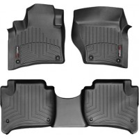 Коврики Weathertech Black для Volkswagen Touareg; Porsche Cayenne (mkII)(2 zone climate) 2010-2018