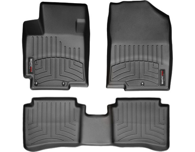 Коврики Weathertech Black для Hyundai Accent (mkIV)(without cupholder on 2 row) 2011-2016, ціна: 11 488 грн.