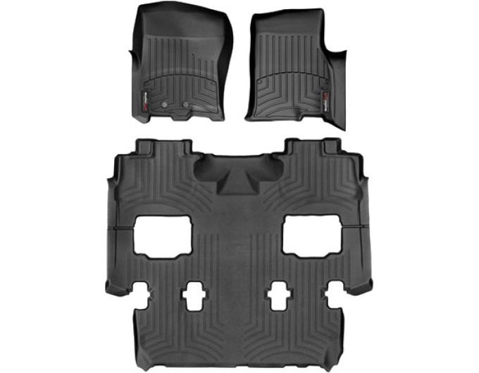 Коврики WeatherTech Black для Ford Expedition; Lincoln Navigator (mkIII)(1-2-3 row)(2 row bucket seats) 2011-2017, цена: 13 472 грн.