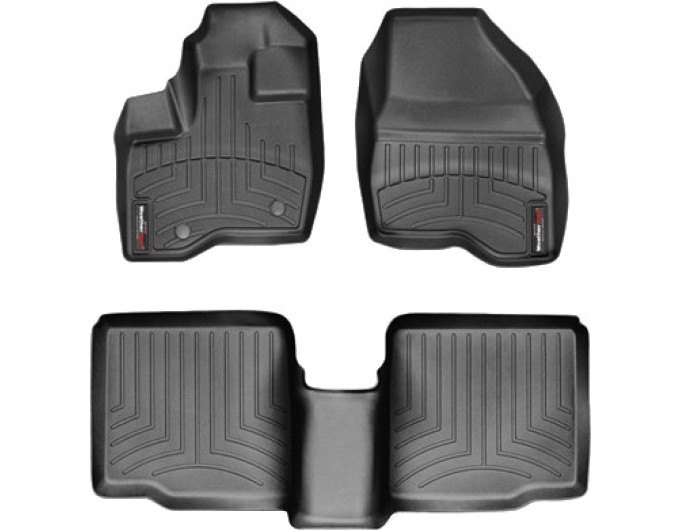 Коврики Weathertech Black для Ford Explorer (mkV)(1-2 row)(2 row bench seats or bucket without console) 2011-2014, ціна: 11 488 грн.