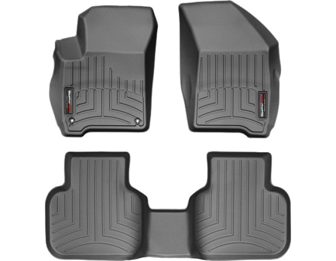 Коврики Weathertech Black для Fiat Freemont; Dodge Journey (mkI)(1-2 row)(2 fixing hooks) 2011-2020, ціна: 11 709 грн.