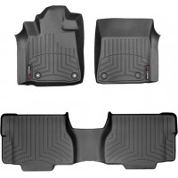 Коврики WeatherTech Black для Toyota Sequoia (mkII)(1-2 row)(2 row bucket seats with console) 2012-2022