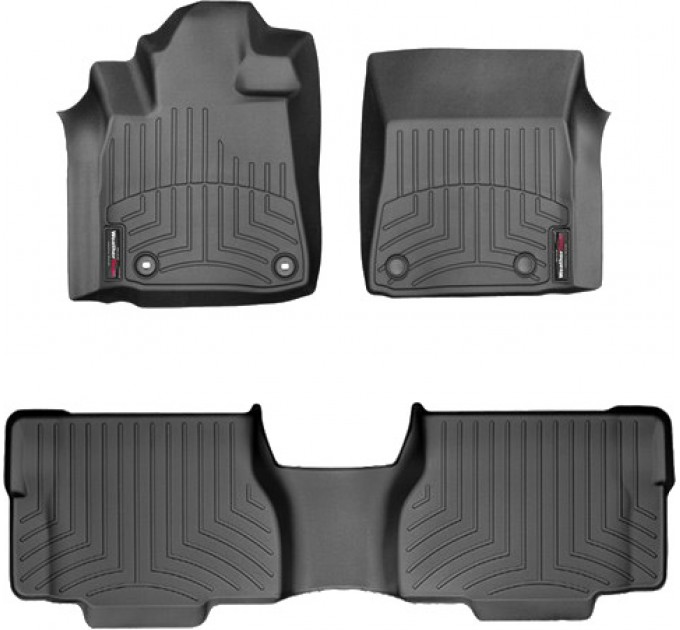 Коврики Weathertech Black для Toyota Sequoia (mkII)(1-2 row)(2 row bucket seats with console) 2012→, ціна: 10 849 грн.