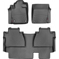 Коврики WeatherTech Black для Toyota Tundra (mkII)(double cab)(no storage boxes on 2 row) 2014→