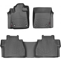 Коврики Weathertech Black для Toyota Tundra (double cab)(mkII)(with storage boxes on 2 row) 2014→