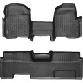 Коврики WeatherTech Black для Ford F-150 (mkXI)(extended cab)(no 4x4 shifter)(1 row - 1pc.)(with not full console)(with air vents to 2 row)(2 fixing posts) 2010-2014, цена: 15 686 грн.