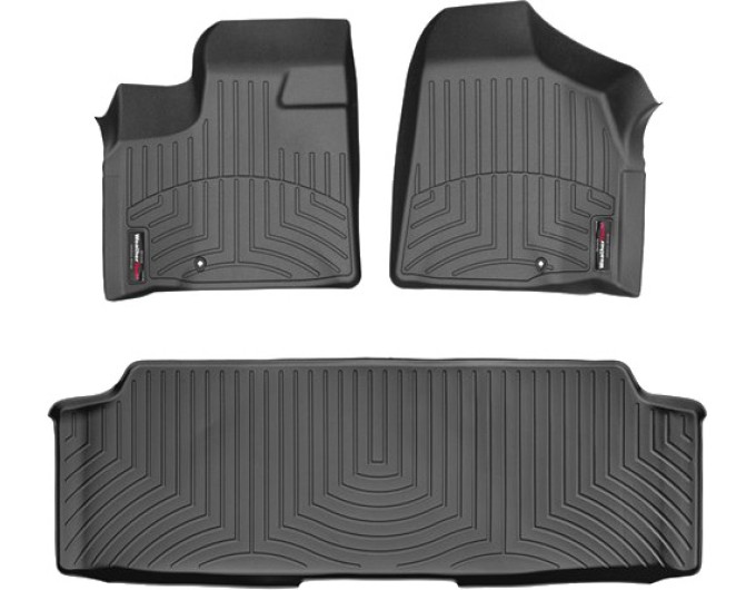 Коврики Weathertech Black для Dodge Grand Caravan (mkV)(1-2 row)(with console)(2 row bench)(no Stow & Go or Swivel & Go seats) 2012→, ціна: 11 709 грн.
