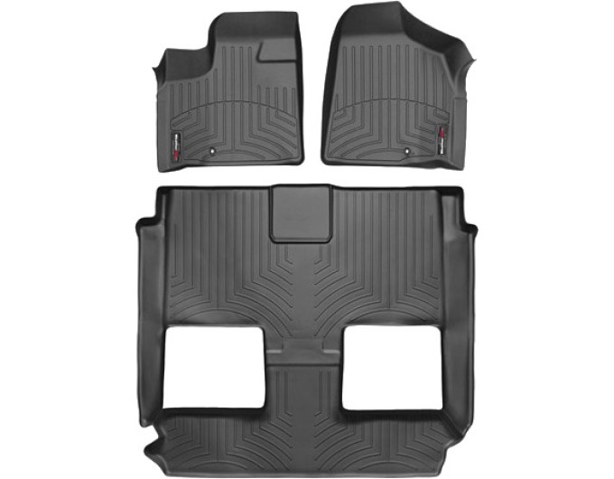 Коврики WeatherTech Black для Dodge / Chrysler Grand Caravan (mkV)(1-2-3 row)(with console)(2 row bucket Stow & Go seats) 2012→, цена: 13 915 грн.