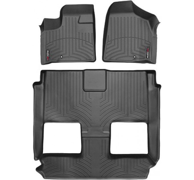 Коврики WeatherTech Black для Dodge / Chrysler Grand Caravan (mkV)(1-2-3 row)(with console)(2 row bucket Stow & Go seats) 2012→, цена: 12 894 грн.